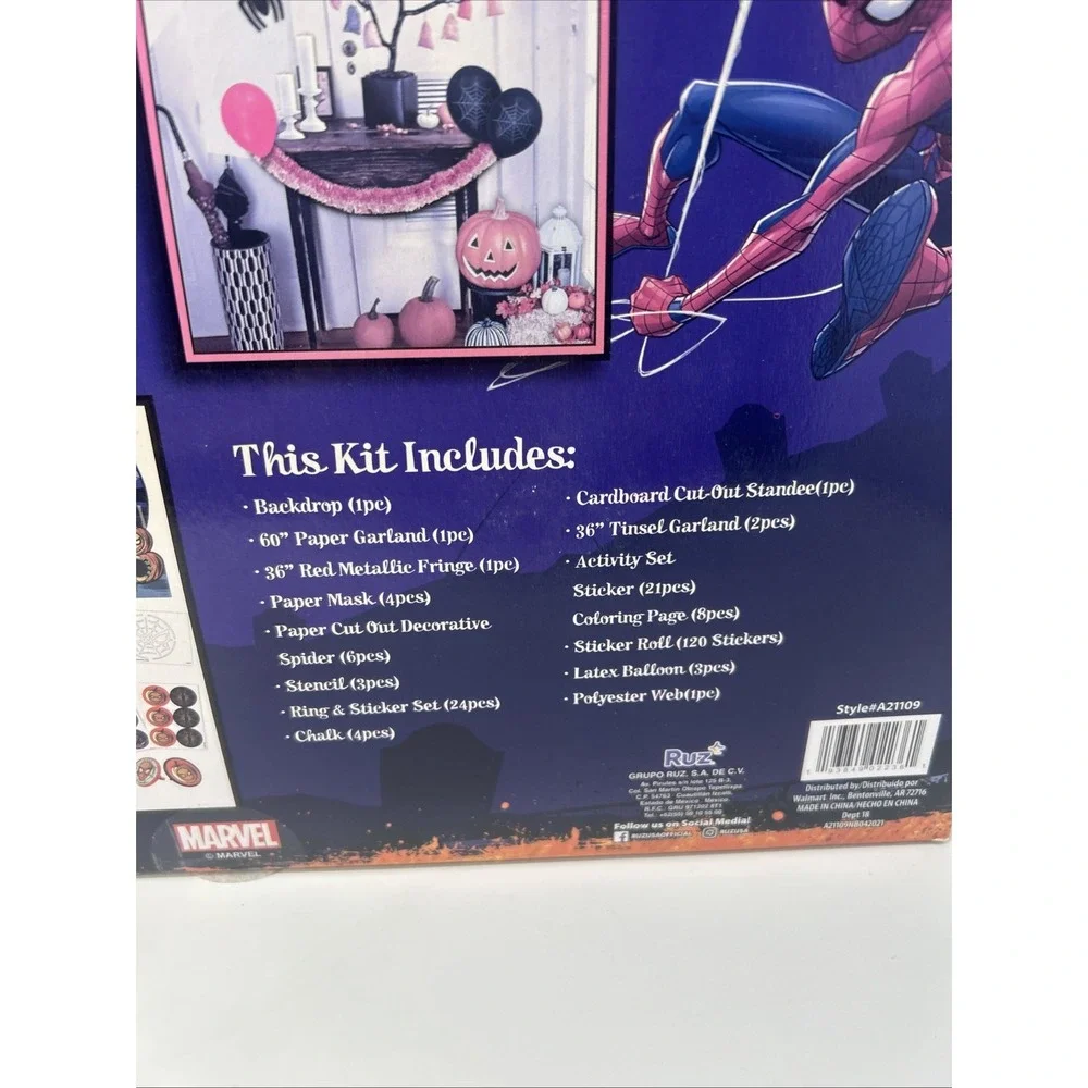 NIB Trunk Or Treat 200 Pieces Kit Marvel Spider Man Halloween Party Decor